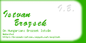 istvan brozsek business card